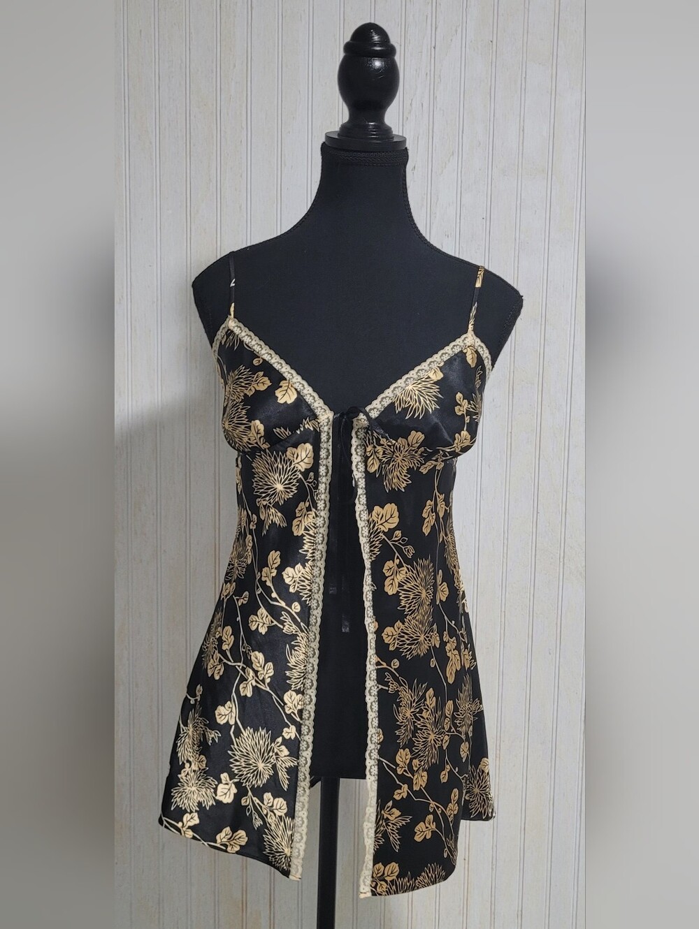 Vintage Victoria's Secret Chrysanthemum Floral Babydoll Slip Dress Size XS EUC
